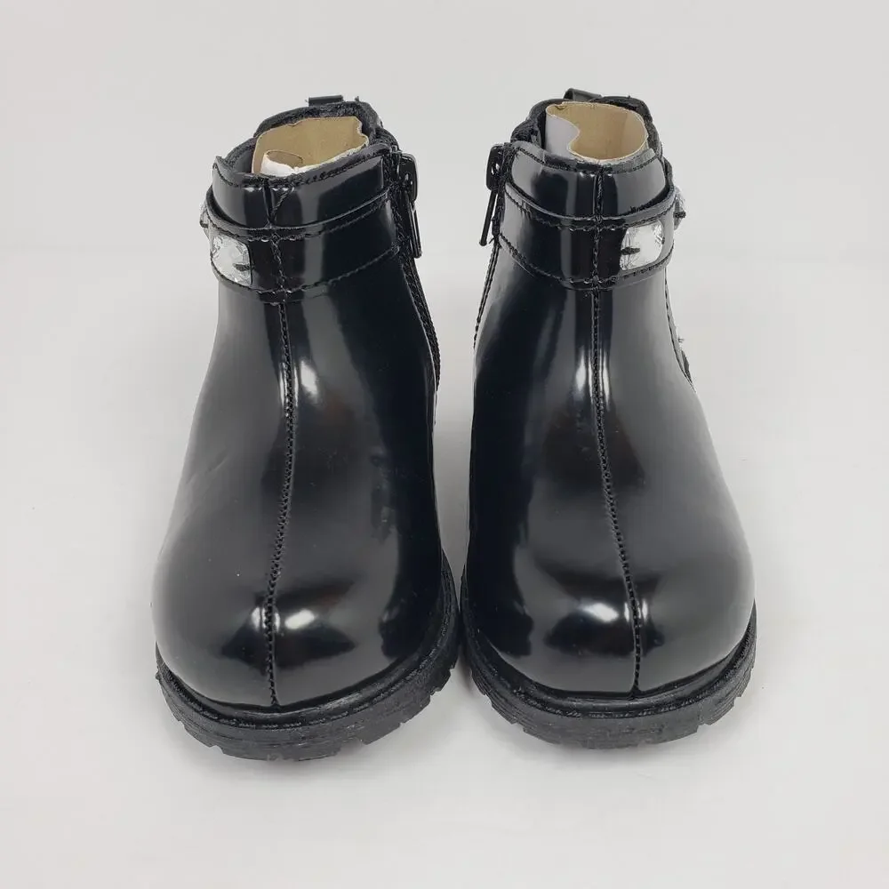 OshKosh B'gosh Momo Toddler Girls Size 9 Black Chelsea Ankle Bootie Boots